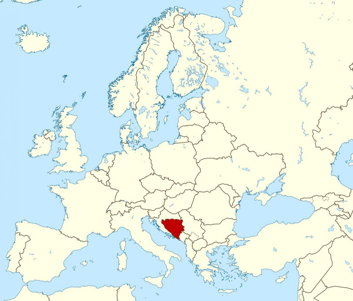 Harta Bosnia locație de pe lume