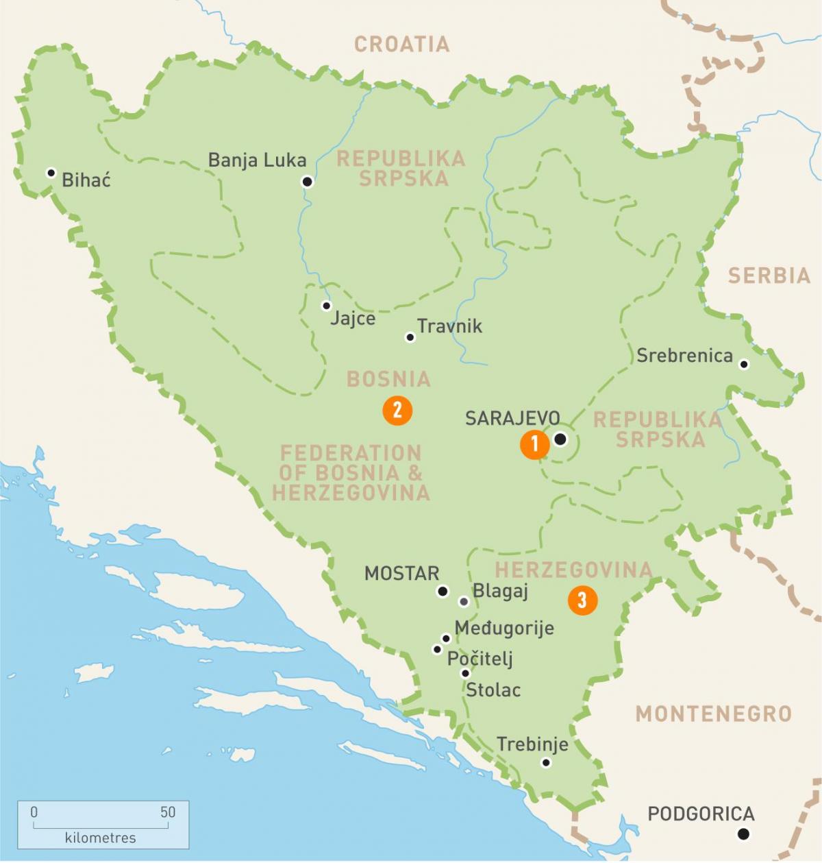 Harta sarajevo Bosnia
