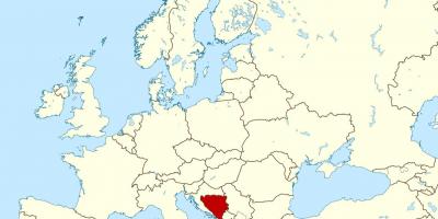 Bosnia și Herțegovina pe harta lumii