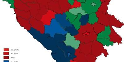 Bosnia religie hartă