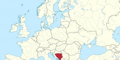 Bosnia pe o hartă a europei