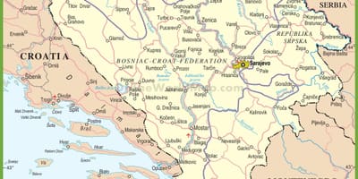 Harta Bosnia drum